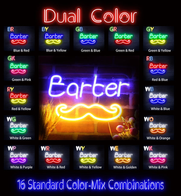 advpro-barber-with-moustache-ultra-bright-led-neon-sign-fnu0264 - Dual-Color
