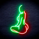 advpro-lady-back-shape-ultra-bright-led-neon-sign-fnu0267 - Green & Red