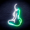 advpro-lady-back-shape-ultra-bright-led-neon-sign-fnu0267 - White & Green