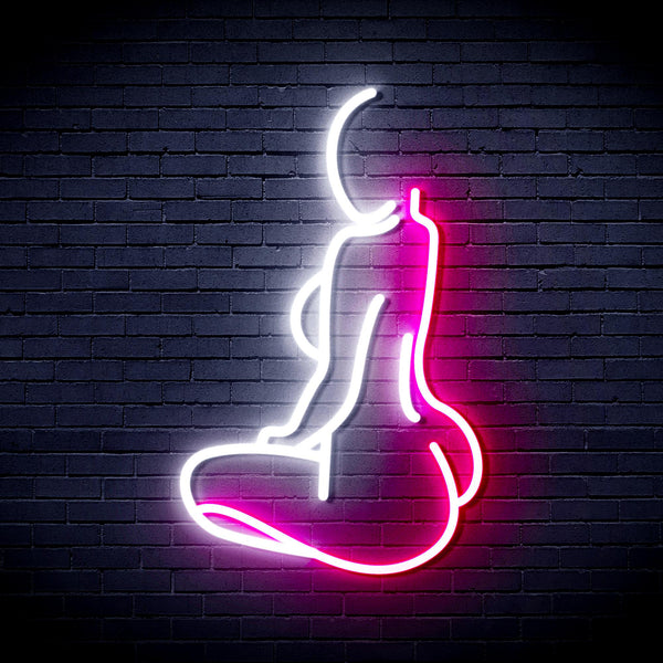 advpro-lady-back-shape-ultra-bright-led-neon-sign-fnu0267 - White & Pink