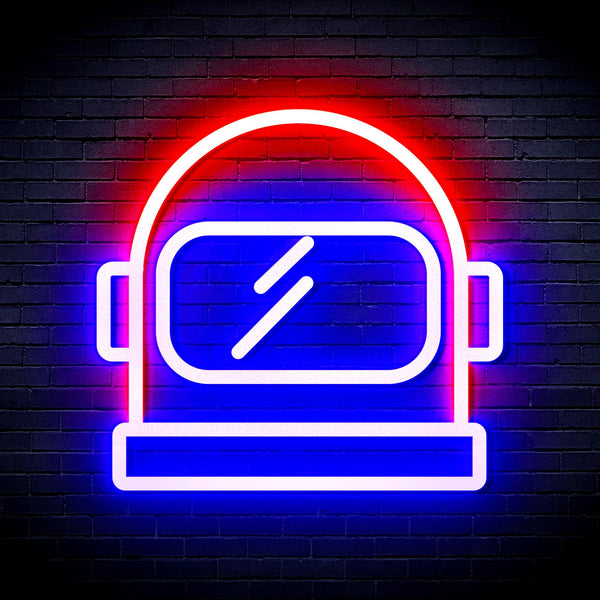 advpro-astronaut-helmet-ultra-bright-led-neon-sign-fnu0269 - Blue & Red
