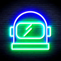 advpro-astronaut-helmet-ultra-bright-led-neon-sign-fnu0269 - Green & Blue