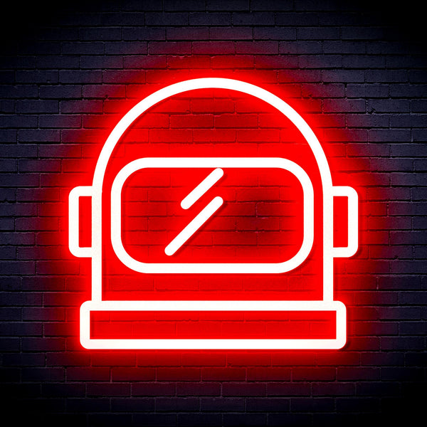 advpro-astronaut-helmet-ultra-bright-led-neon-sign-fnu0269 - Red