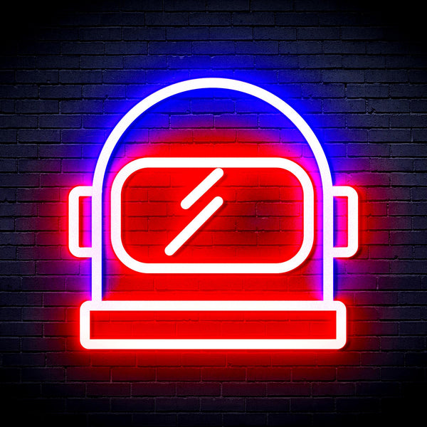 advpro-astronaut-helmet-ultra-bright-led-neon-sign-fnu0269 - Red & Blue