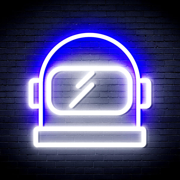 advpro-astronaut-helmet-ultra-bright-led-neon-sign-fnu0269 - White & Blue