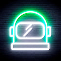 advpro-astronaut-helmet-ultra-bright-led-neon-sign-fnu0269 - White & Green