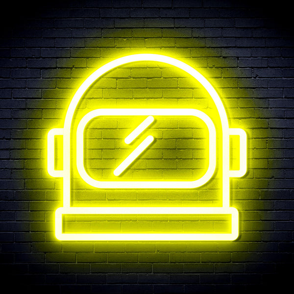 advpro-astronaut-helmet-ultra-bright-led-neon-sign-fnu0269 - Yellow