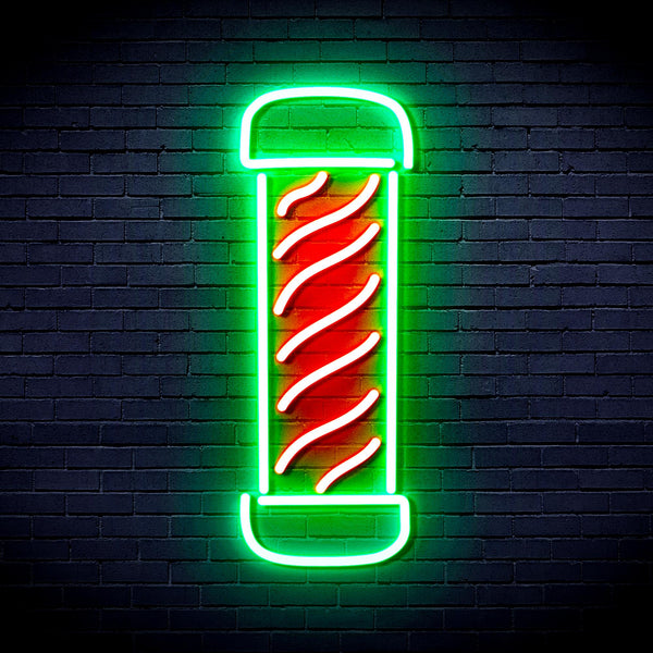 advpro-barber-pole-ultra-bright-led-neon-sign-fnu0270 - Green & Red