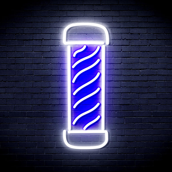 advpro-barber-pole-ultra-bright-led-neon-sign-fnu0270 - White & Blue