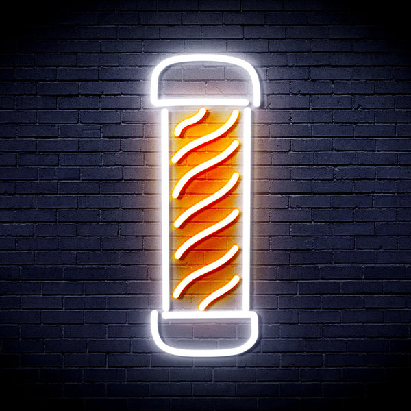 advpro-barber-pole-ultra-bright-led-neon-sign-fnu0270 - White & Orange