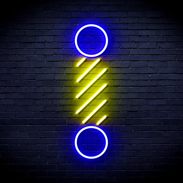 advpro-barber-pole-ultra-bright-led-neon-sign-fnu0271 - Blue & Yellow