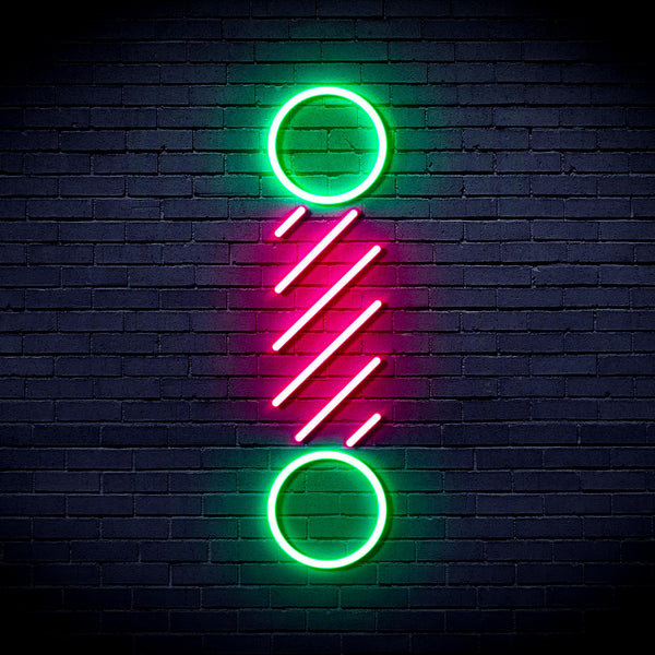 advpro-barber-pole-ultra-bright-led-neon-sign-fnu0271 - Green & Pink