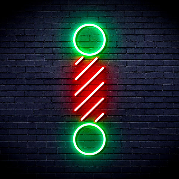 advpro-barber-pole-ultra-bright-led-neon-sign-fnu0271 - Green & Red