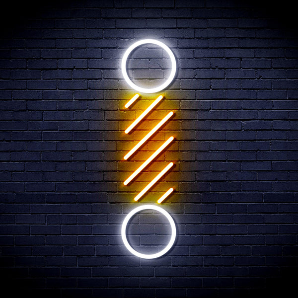 advpro-barber-pole-ultra-bright-led-neon-sign-fnu0271 - White & Golden Yellow
