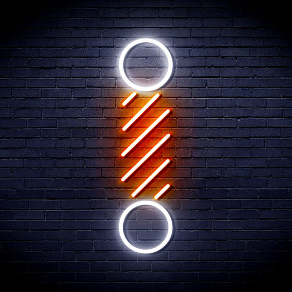 advpro-barber-pole-ultra-bright-led-neon-sign-fnu0271 - White & Orange