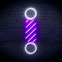 advpro-barber-pole-ultra-bright-led-neon-sign-fnu0271 - White & Purple