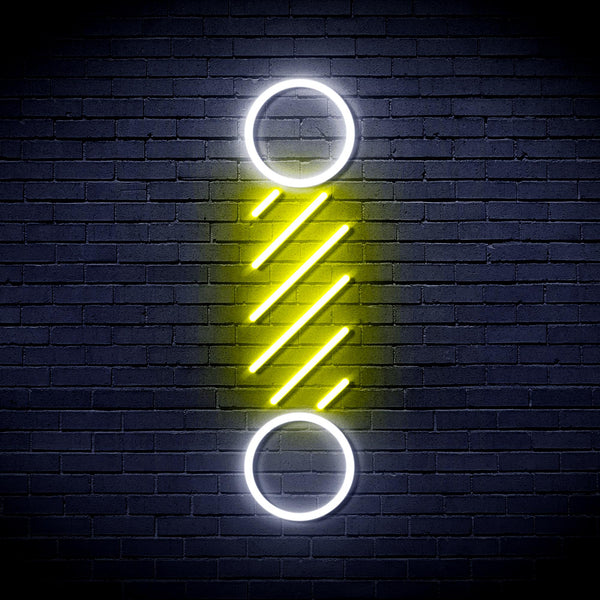 advpro-barber-pole-ultra-bright-led-neon-sign-fnu0271 - White & Yellow