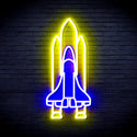 advpro-spaceship-ultra-bright-led-neon-sign-fnu0273 - Blue & Yellow