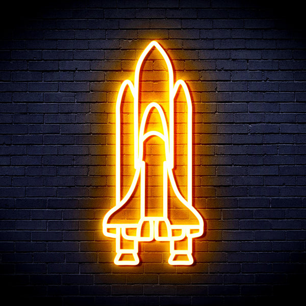 advpro-spaceship-ultra-bright-led-neon-sign-fnu0273 - Golden Yellow