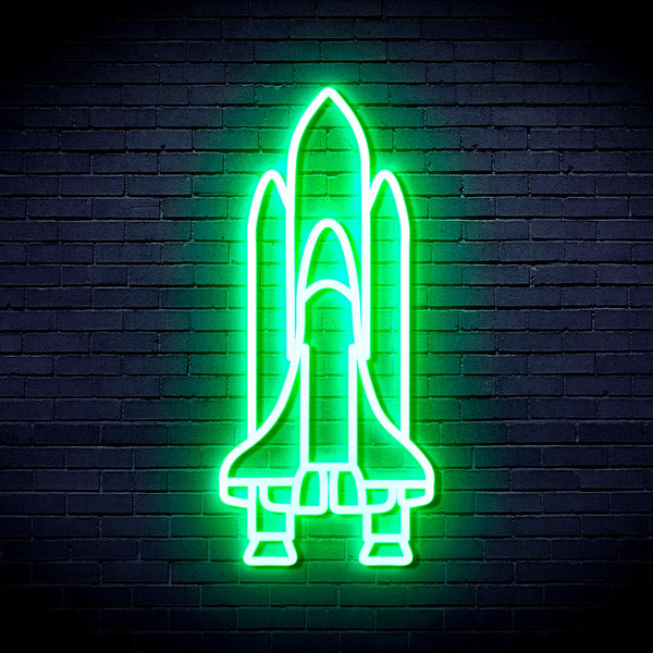advpro-spaceship-ultra-bright-led-neon-sign-fnu0273 - Green