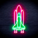 advpro-spaceship-ultra-bright-led-neon-sign-fnu0273 - Green & Pink