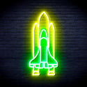advpro-spaceship-ultra-bright-led-neon-sign-fnu0273 - Green & Yellow