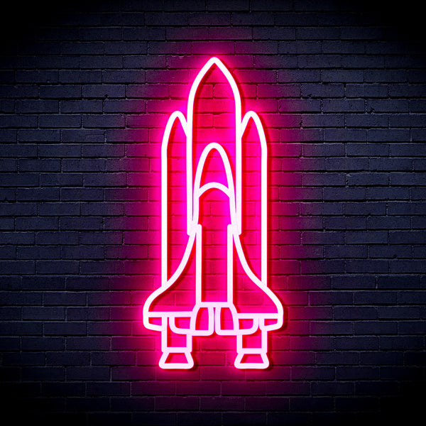 advpro-spaceship-ultra-bright-led-neon-sign-fnu0273 - Pink