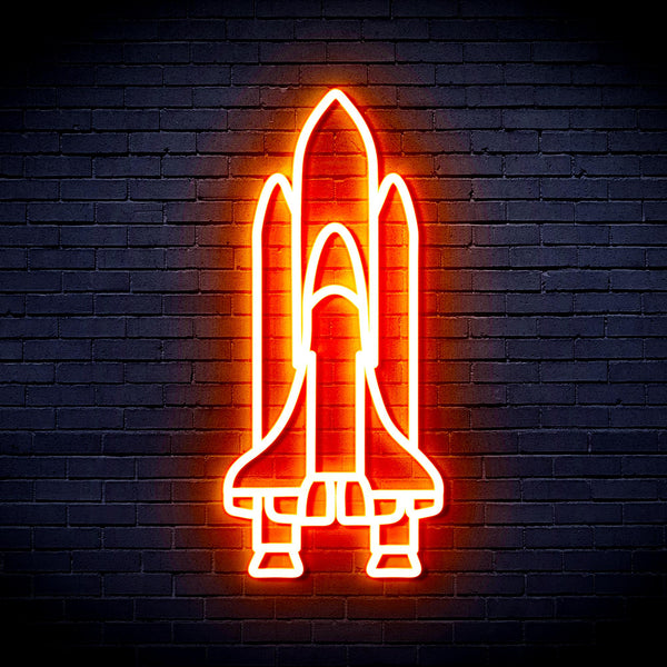 advpro-spaceship-ultra-bright-led-neon-sign-fnu0273 - Orange