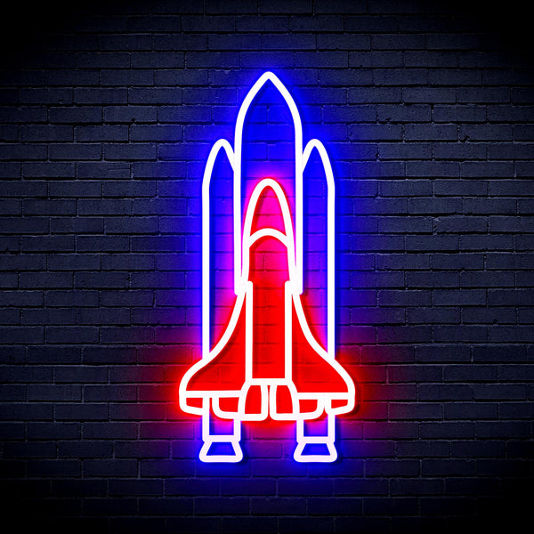 advpro-spaceship-ultra-bright-led-neon-sign-fnu0273 - Red & Blue