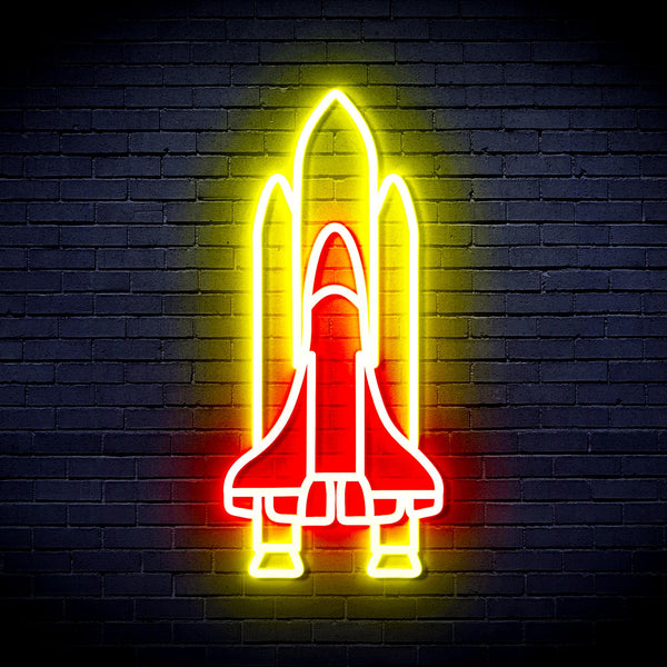 advpro-spaceship-ultra-bright-led-neon-sign-fnu0273 - Red & Yellow