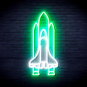 advpro-spaceship-ultra-bright-led-neon-sign-fnu0273 - White & Green