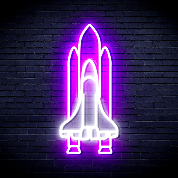 advpro-spaceship-ultra-bright-led-neon-sign-fnu0273 - White & Purple