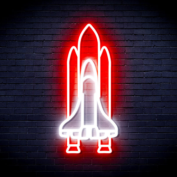 advpro-spaceship-ultra-bright-led-neon-sign-fnu0273 - White & Red