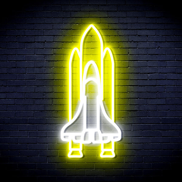 advpro-spaceship-ultra-bright-led-neon-sign-fnu0273 - White & Yellow