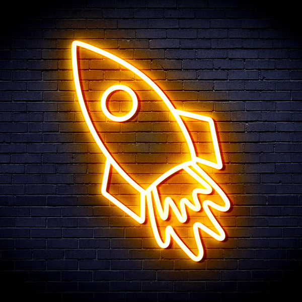 advpro-rocket-ultra-bright-led-neon-sign-fnu0274 - Golden Yellow