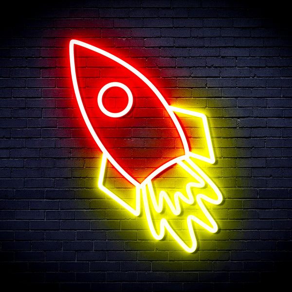 advpro-rocket-ultra-bright-led-neon-sign-fnu0274 - Red & Yellow