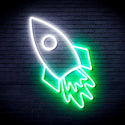 advpro-rocket-ultra-bright-led-neon-sign-fnu0274 - White & Green