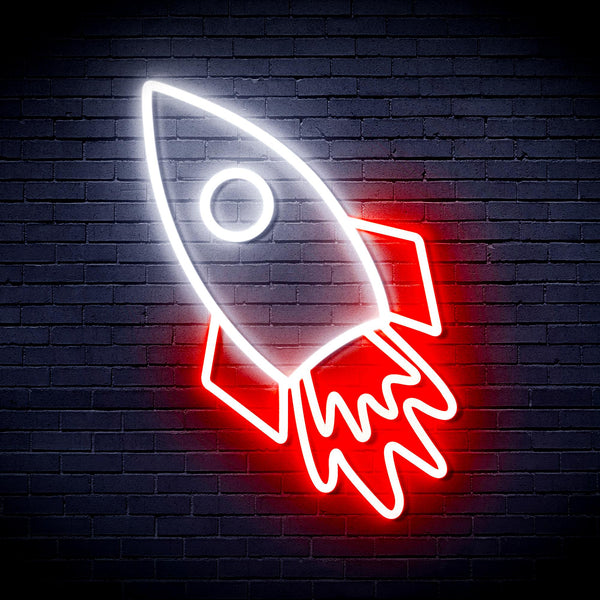 advpro-rocket-ultra-bright-led-neon-sign-fnu0274 - White & Red