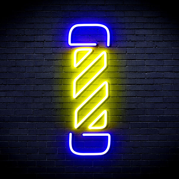 advpro-barber-pole-ultra-bright-led-neon-sign-fnu0276 - Blue & Yellow