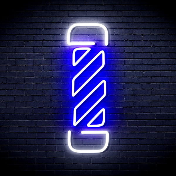 advpro-barber-pole-ultra-bright-led-neon-sign-fnu0276 - White & Blue