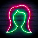 advpro-lady-hair-style-ultra-bright-led-neon-sign-fnu0277 - Green & Pink