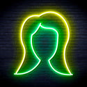 advpro-lady-hair-style-ultra-bright-led-neon-sign-fnu0277 - Green & Yellow
