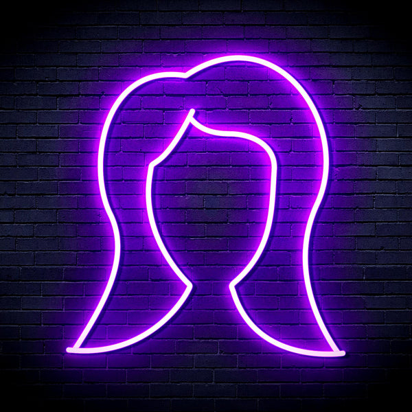 advpro-lady-hair-style-ultra-bright-led-neon-sign-fnu0277 - Purple