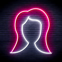 advpro-lady-hair-style-ultra-bright-led-neon-sign-fnu0277 - White & Pink