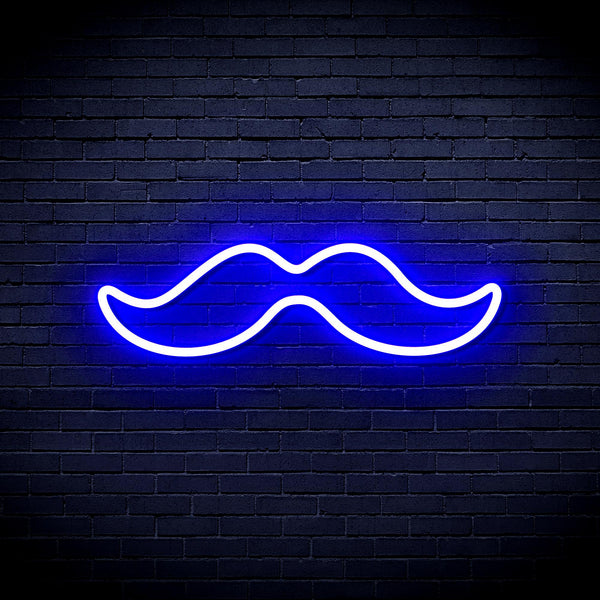 advpro-moustache-ultra-bright-led-neon-sign-fnu0278 - Blue