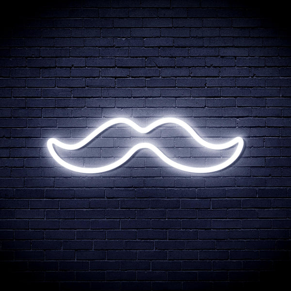 advpro-moustache-ultra-bright-led-neon-sign-fnu0278 - White