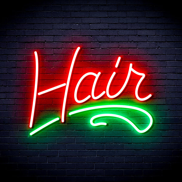 advpro-hair-ultra-bright-led-neon-sign-fnu0279 - Green & Red