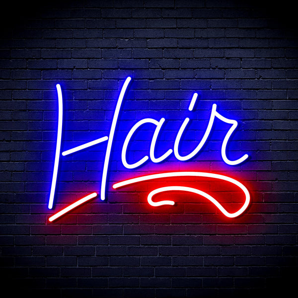 advpro-hair-ultra-bright-led-neon-sign-fnu0279 - Red & Blue