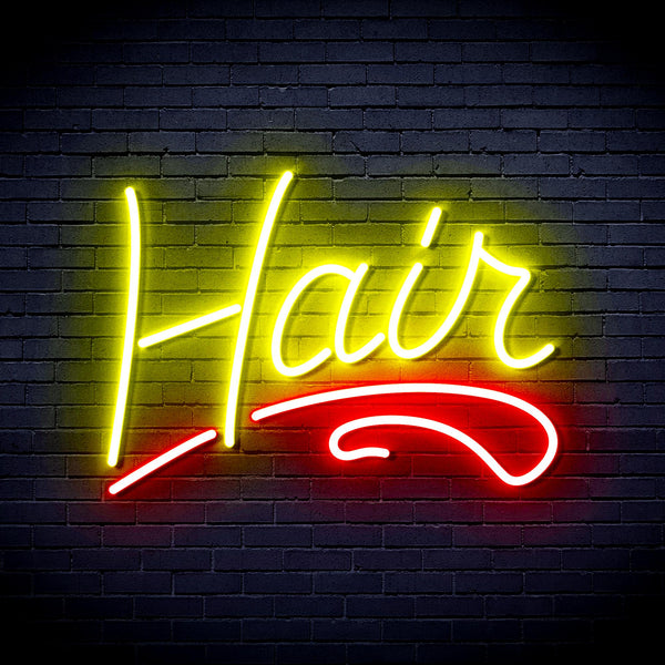 advpro-hair-ultra-bright-led-neon-sign-fnu0279 - Red & Yellow