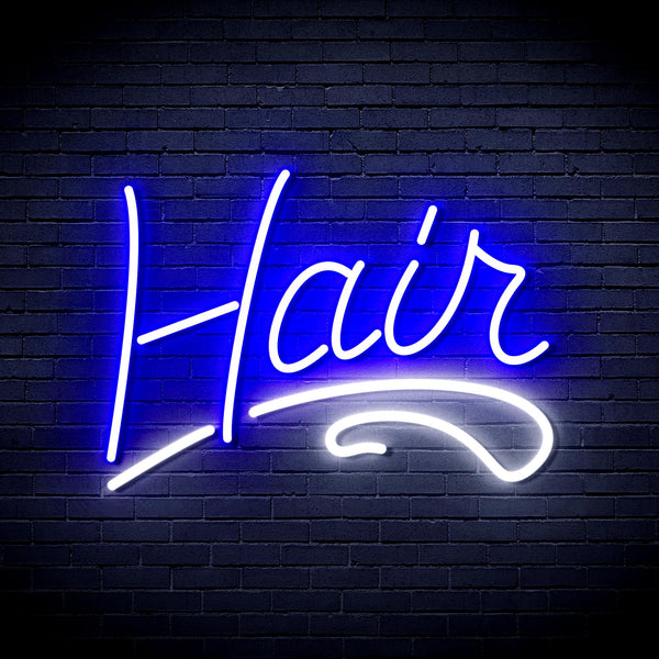 advpro-hair-ultra-bright-led-neon-sign-fnu0279 - White & Blue